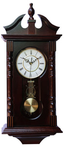 Grandfather Wood Pendulum Wall Clock with Chimes CA